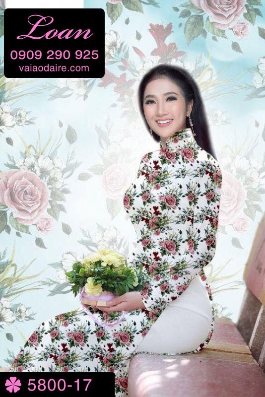 Vải áo dài hoa nhí Vải áo dài hoa nhí