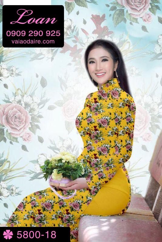 Vải áo dài hoa nhí Vải áo dài hoa nhí
