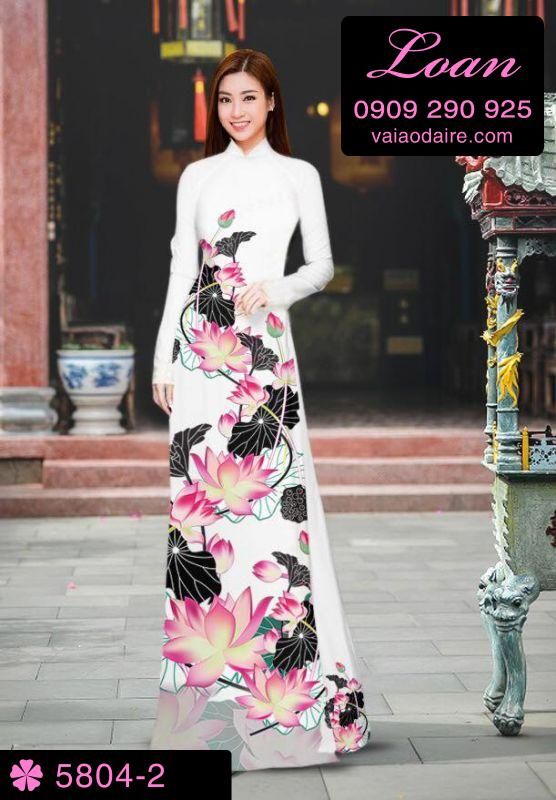 Vải áo dài hoa Sen