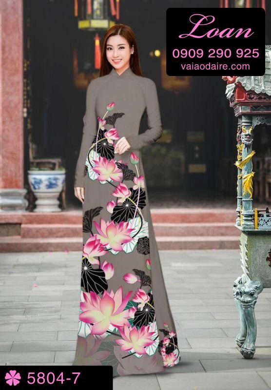 Vải áo dài hoa Sen