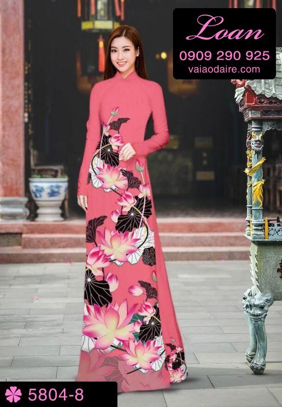 Vải áo dài hoa Sen