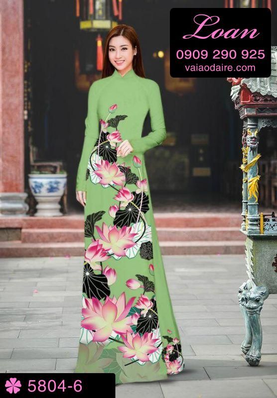 Vải áo dài hoa Sen