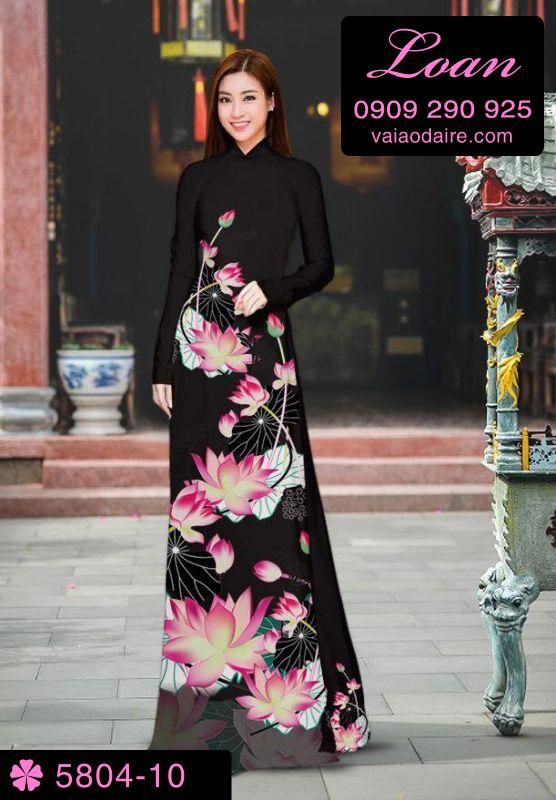 Vải áo dài hoa Sen
