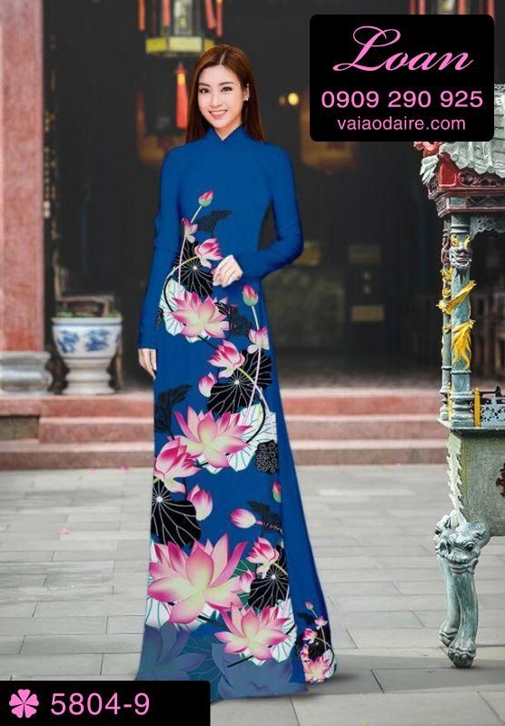 Vải áo dài hoa Sen