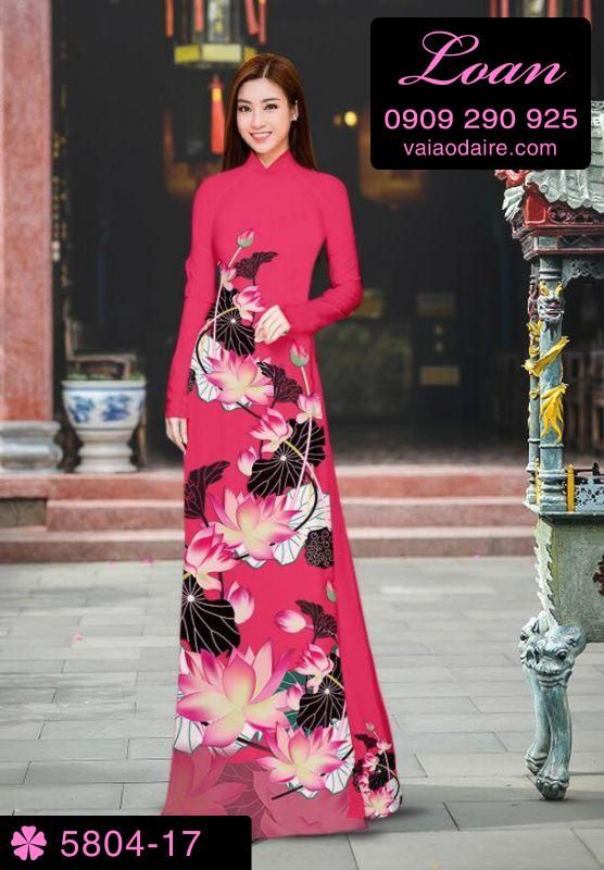 Vải áo dài hoa Sen