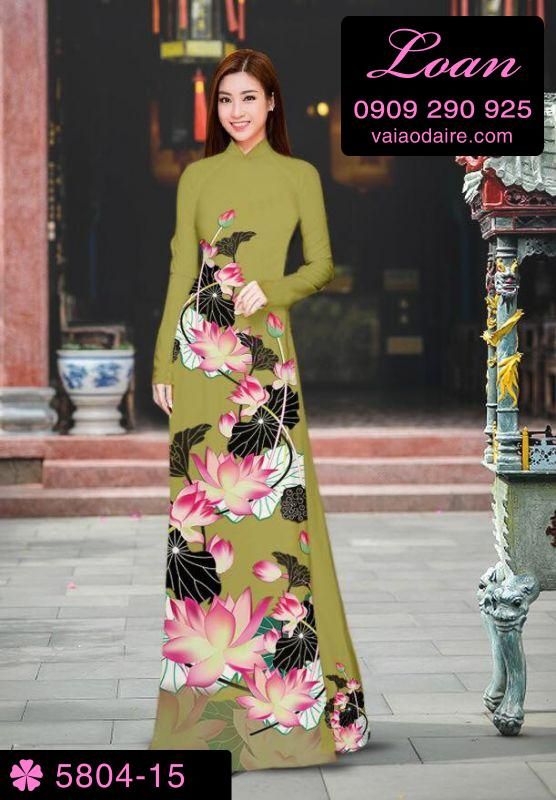 Vải áo dài hoa Sen