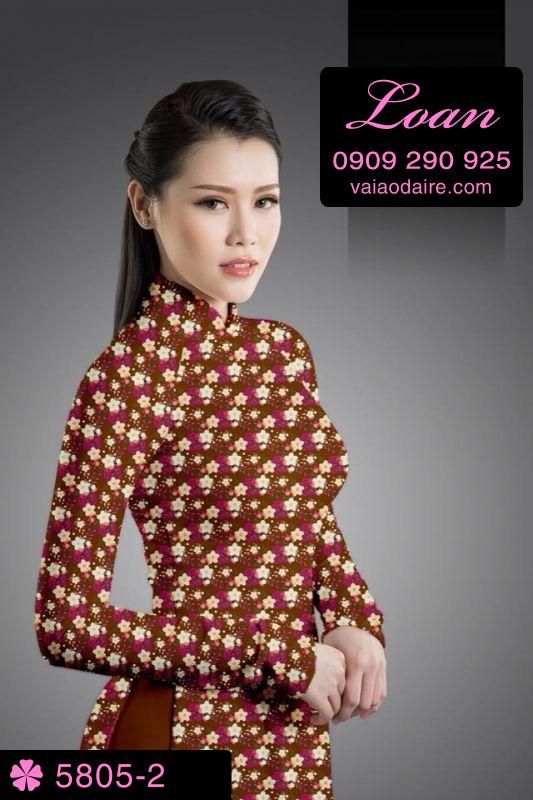 Vải áo dài hoa nhí