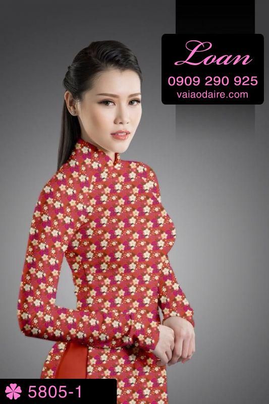 Vải áo dài hoa nhí