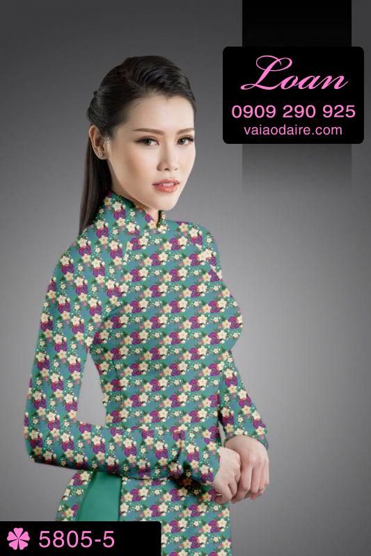 Vải áo dài hoa nhí