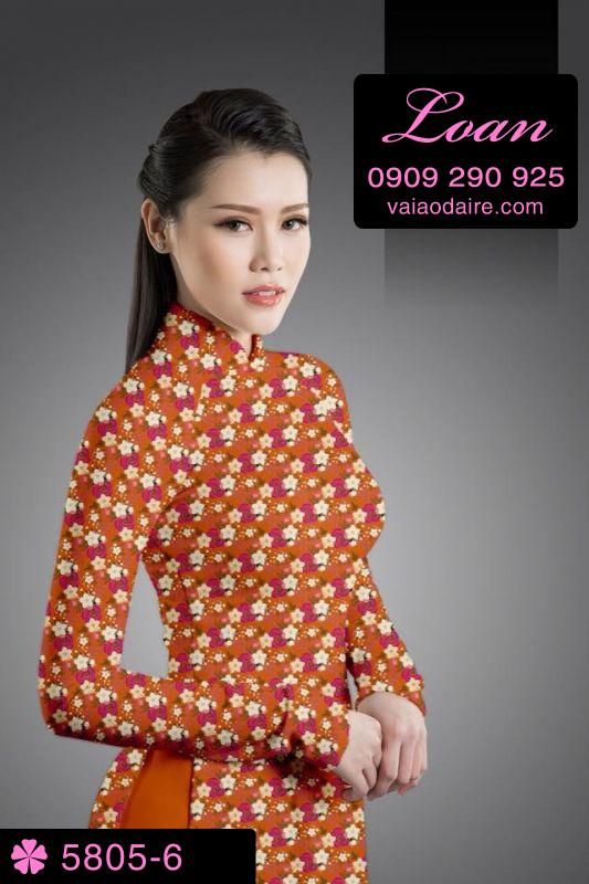 Vải áo dài hoa nhí