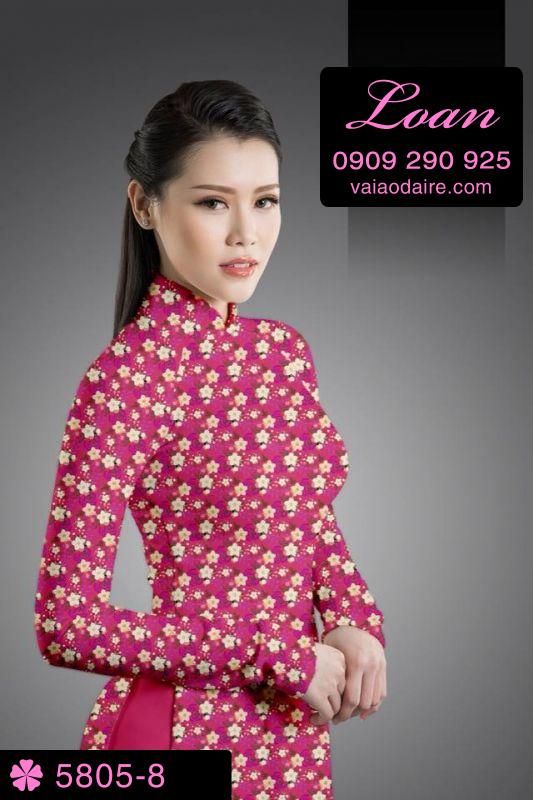 Vải áo dài hoa nhí