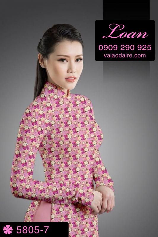 Vải áo dài hoa nhí