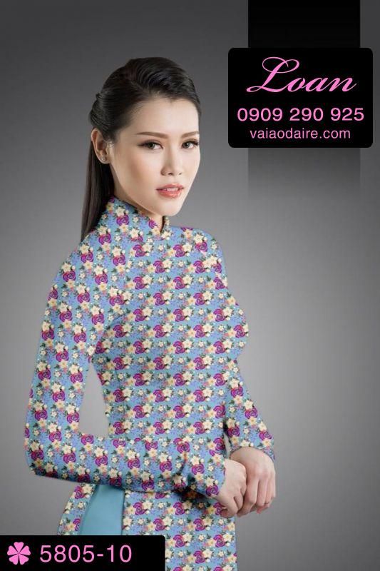Vải áo dài hoa nhí
