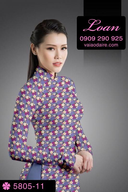 Vải áo dài hoa nhí