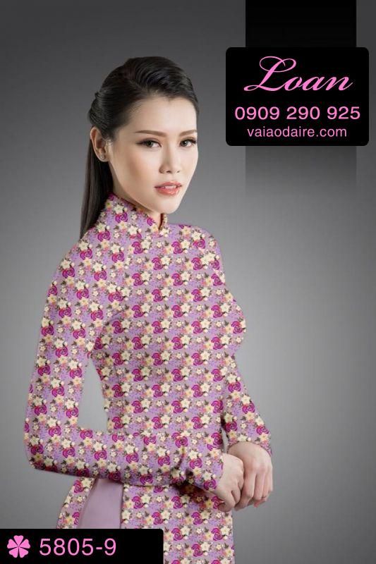 Vải áo dài hoa nhí