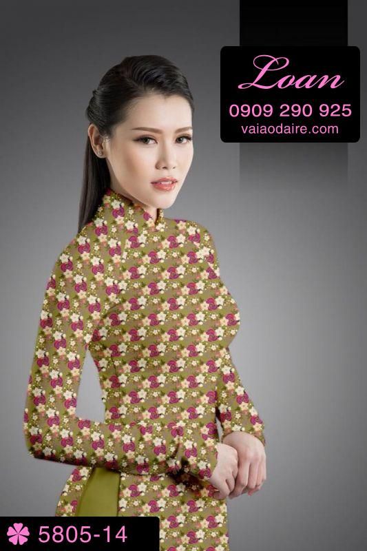 Vải áo dài hoa nhí