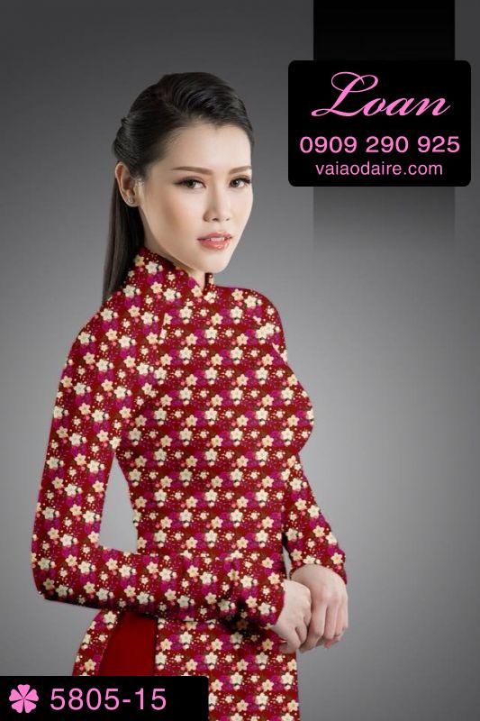Vải áo dài hoa nhí