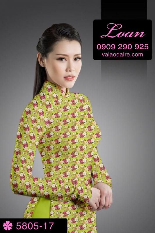 Vải áo dài hoa nhí