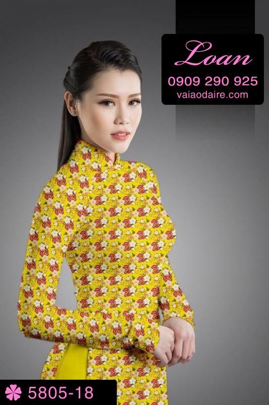 Vải áo dài hoa nhí