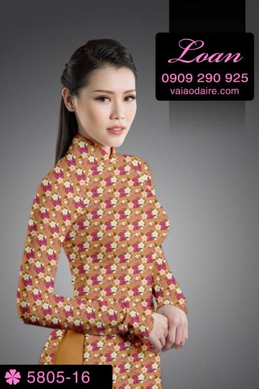 Vải áo dài hoa nhí