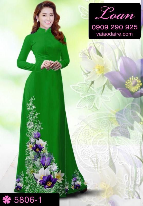 Vải áo dài hoa nhí