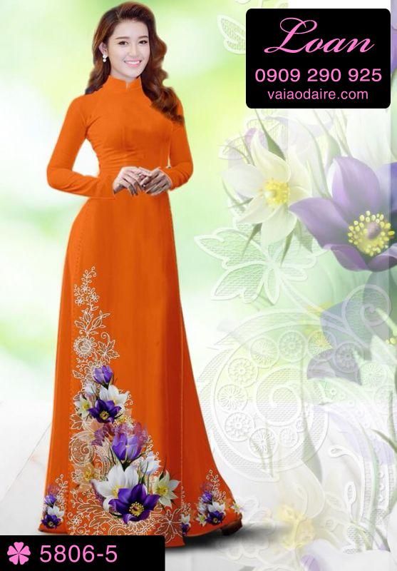 Vải áo dài hoa nhí