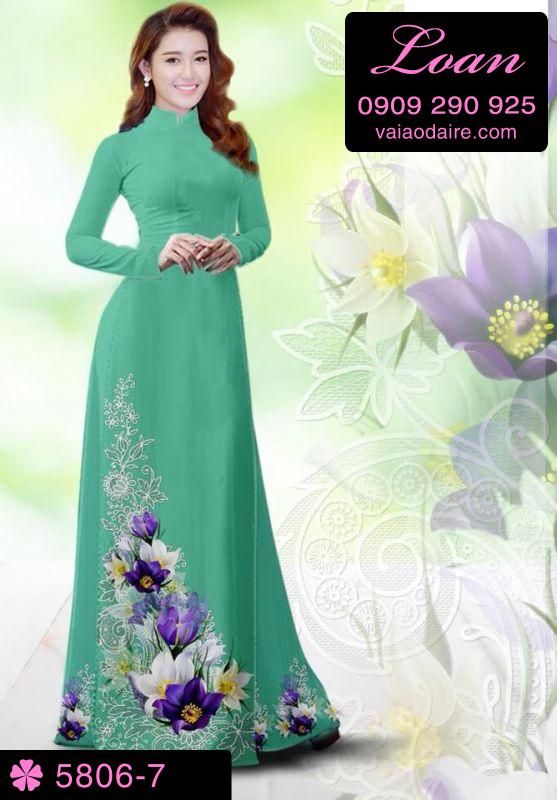 Vải áo dài hoa nhí