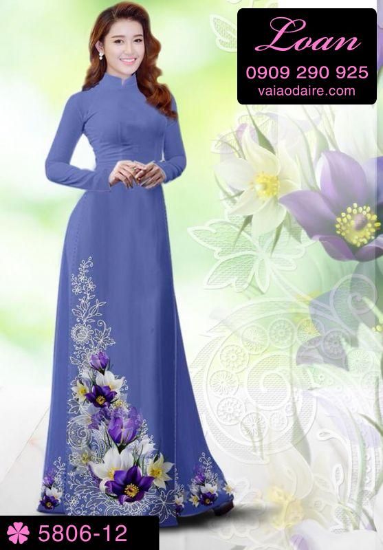 Vải áo dài hoa nhí