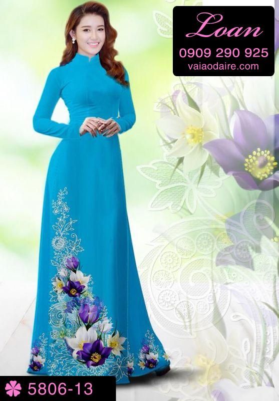 Vải áo dài hoa nhí
