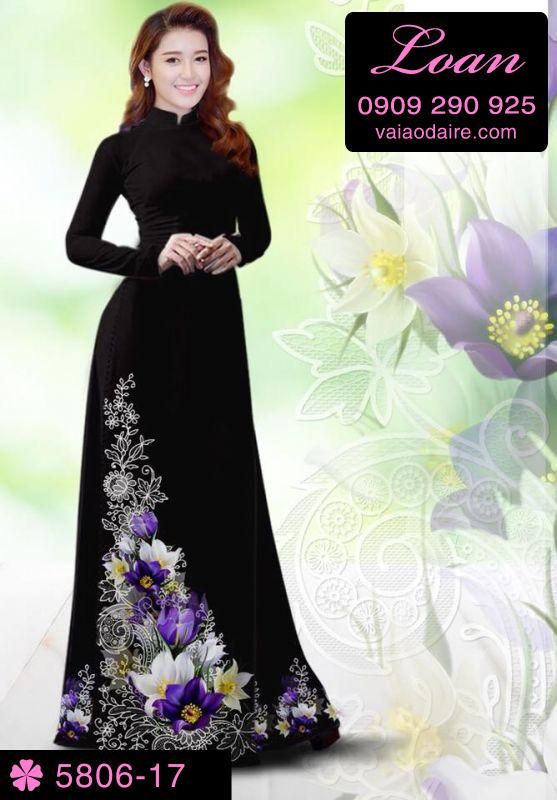 Vải áo dài hoa nhí