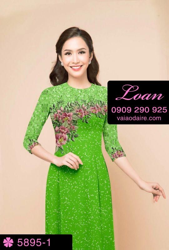 Vải áo dài hoa nhí