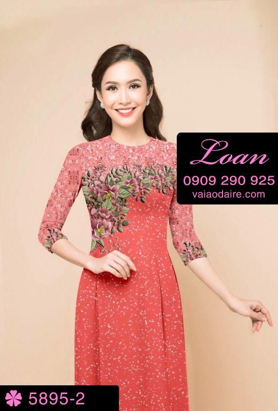 Vải áo dài hoa nhí