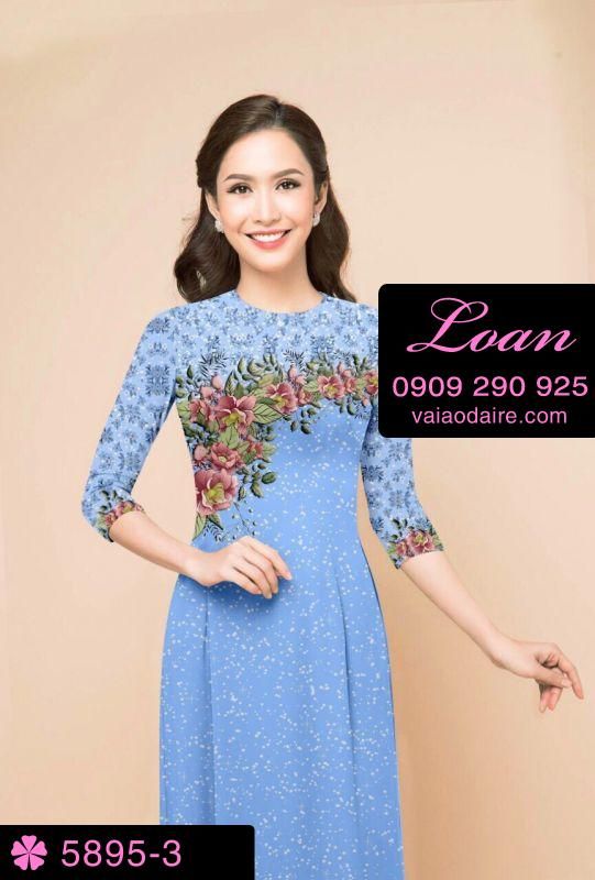 Vải áo dài hoa nhí