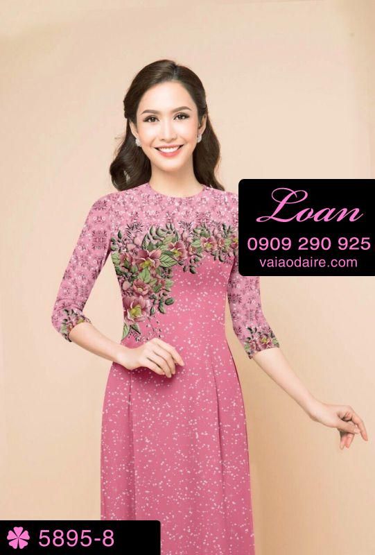 Vải áo dài hoa nhí