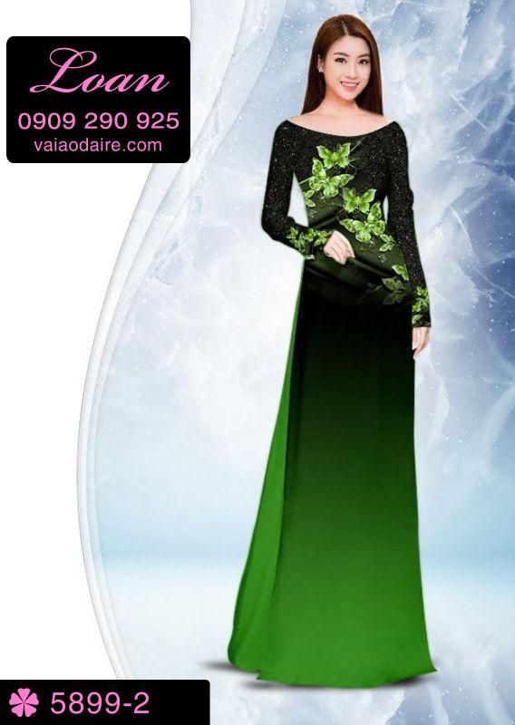 Vải áo dài hoa 3D