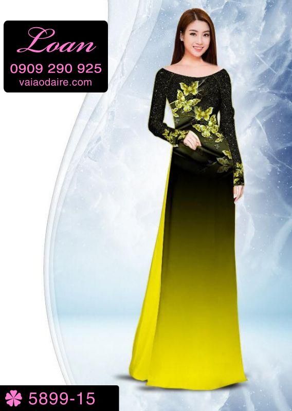 Vải áo dài hoa 3D