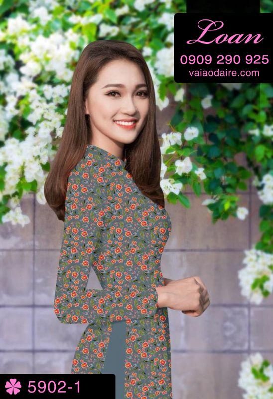 Vải áo dài hoa nhí Vải áo dài hoa nhí