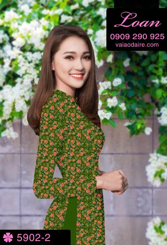 Vải áo dài hoa nhí Vải áo dài hoa nhí
