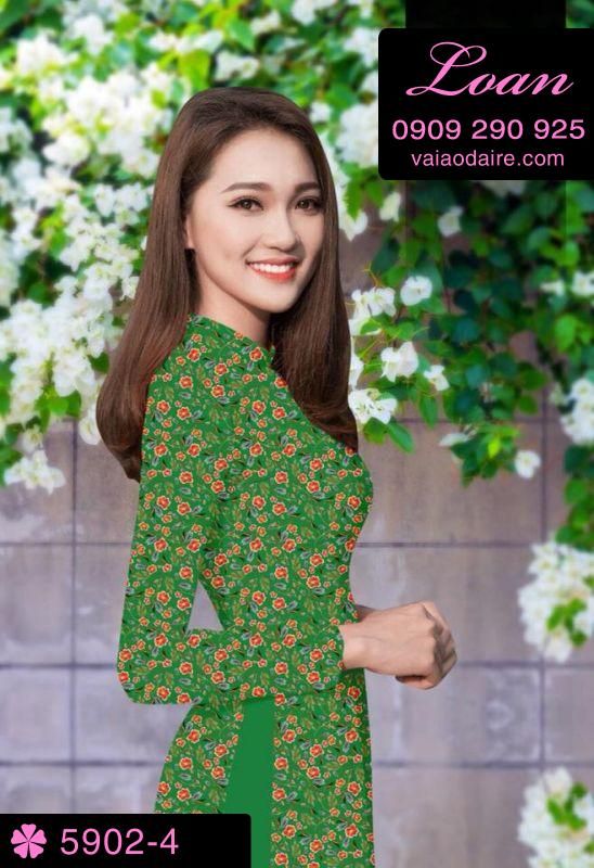Vải áo dài hoa nhí Vải áo dài hoa nhí