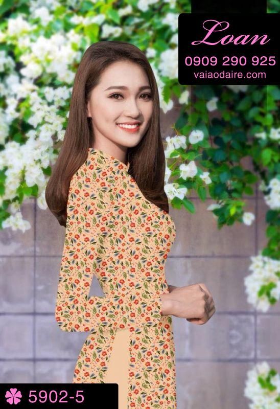 Vải áo dài hoa nhí Vải áo dài hoa nhí