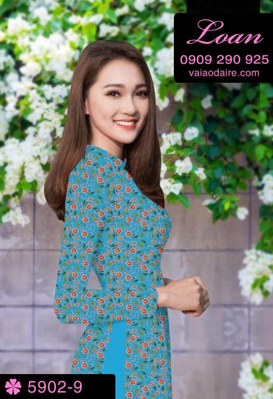 Vải áo dài hoa nhí Vải áo dài hoa nhí