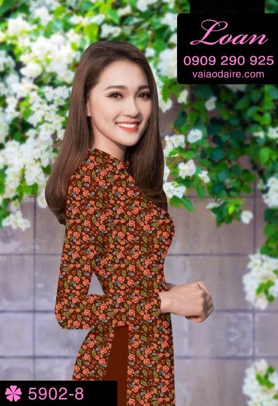 Vải áo dài hoa nhí Vải áo dài hoa nhí