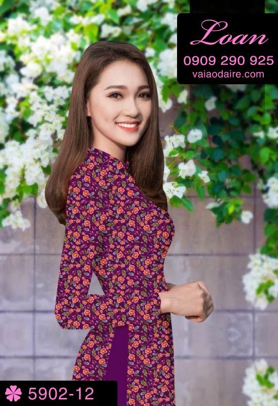 Vải áo dài hoa nhí Vải áo dài hoa nhí
