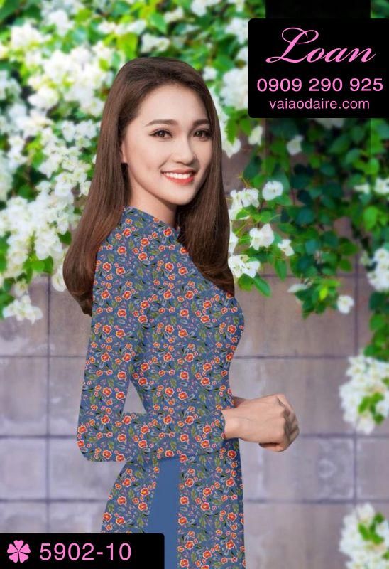 Vải áo dài hoa nhí Vải áo dài hoa nhí