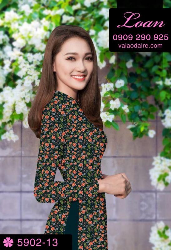 Vải áo dài hoa nhí Vải áo dài hoa nhí
