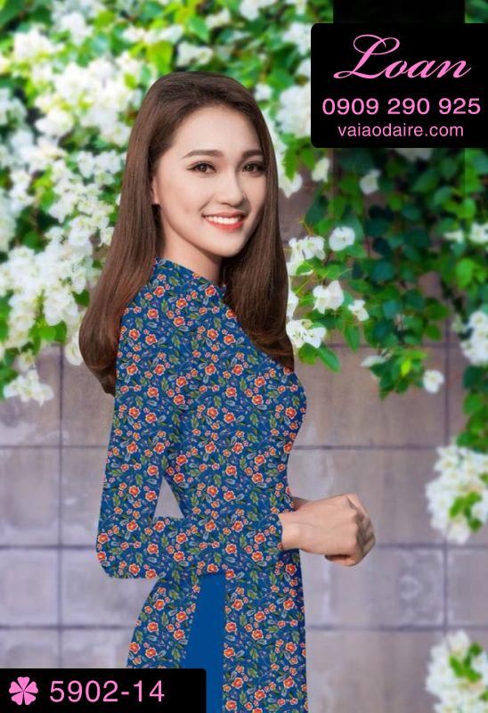 Vải áo dài hoa nhí Vải áo dài hoa nhí