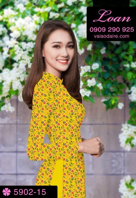 Vải áo dài hoa nhí Vải áo dài hoa nhí