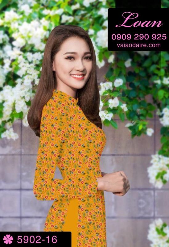Vải áo dài hoa nhí Vải áo dài hoa nhí