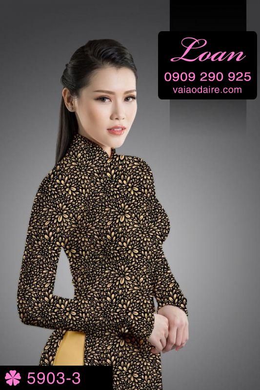 Vải áo dài hoa nhí Vải áo dài hoa nhí