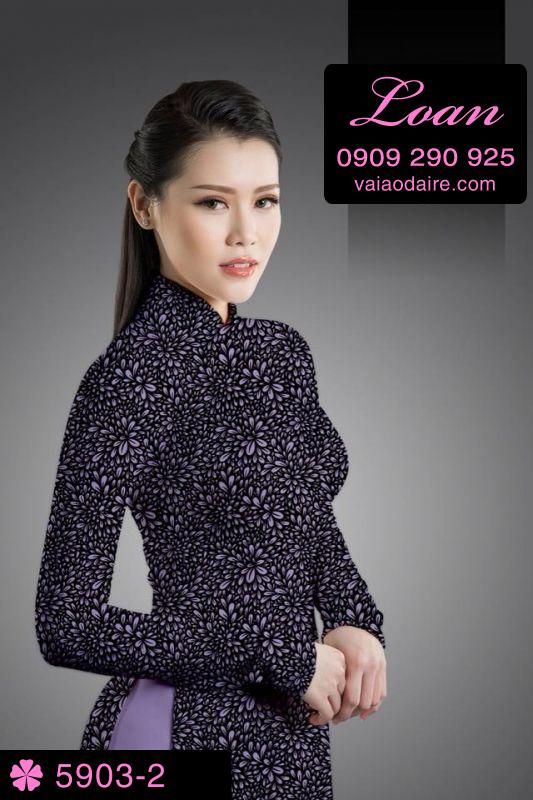 Vải áo dài hoa nhí Vải áo dài hoa nhí